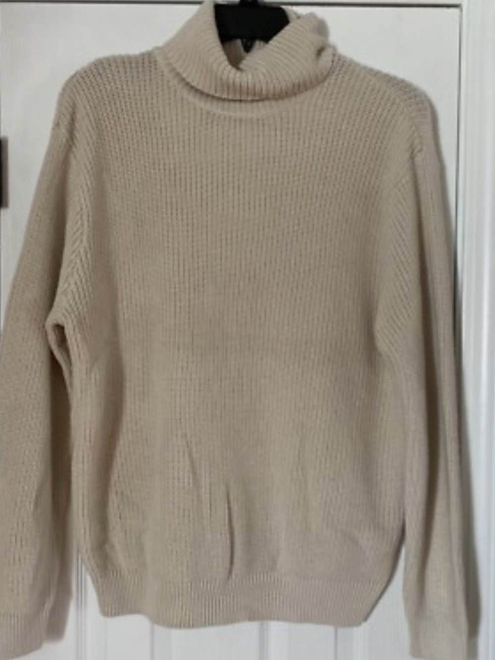 Brandy Melville Cream Turtleneck Ribbed Knit Sweater